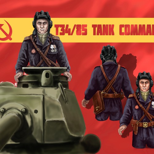 We need an illustration from an russia T34/85 tank commander. more projects will follow...