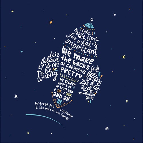 Wall Mural typography for In-Space propulsion company 