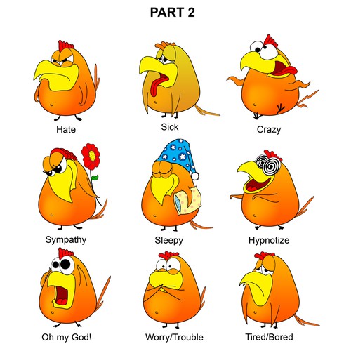 Chicken Emoji Stickers