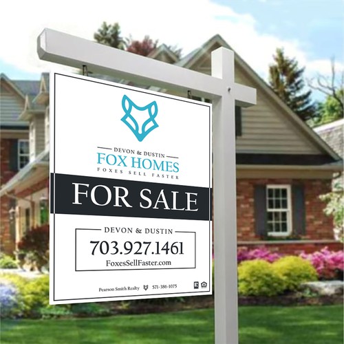 Eye-catching, clean, easy to read, and modern real estate signs