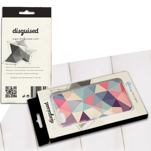 Create modern & stylish phone case packaging for high-end phone case company "disguised"