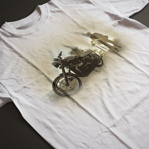 T-Shirt Motiv für junge Chopper Motorradfahrer