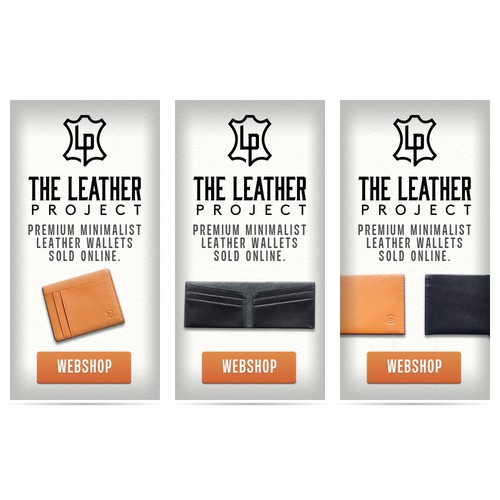 Leather wallet banner