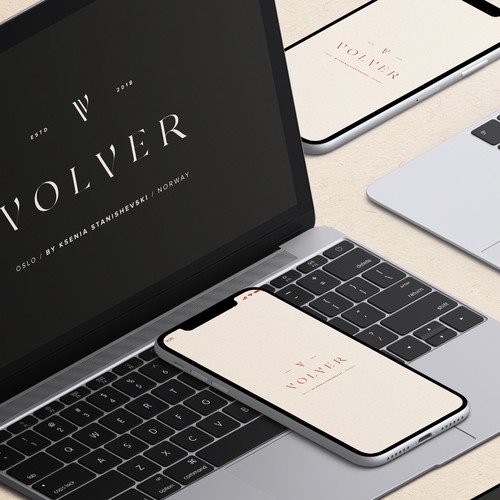 Volver Logo Visual Profile and Website & Shop