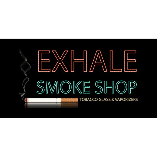 Retail store front sign for a Head Shop aka Smoke shop!  Get creative and think high!