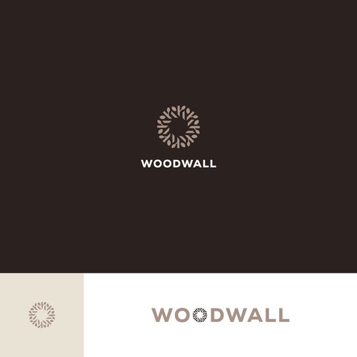 Wood wall minimal logo