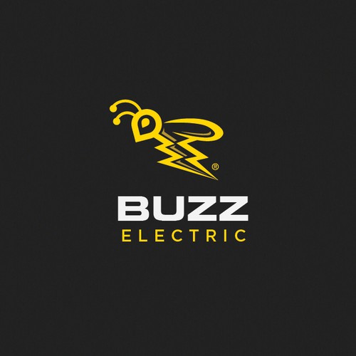 Awesome & clever logo bee/lightning bolt