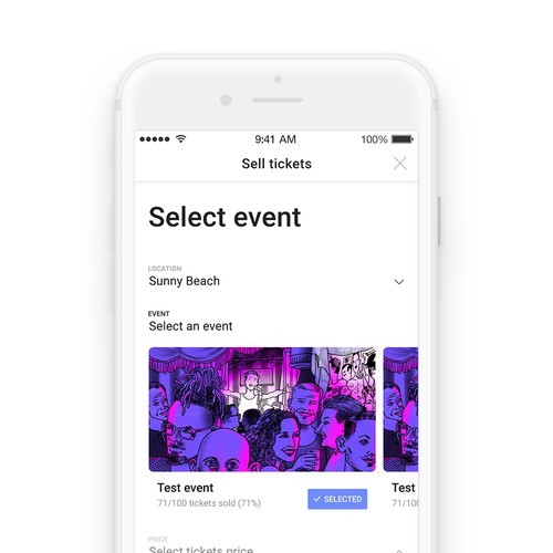 App design for events organizing 