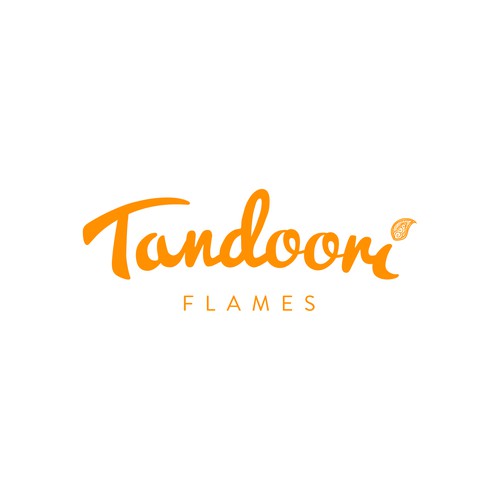 logo concept for Tandoori Flames, an Indian restaurant