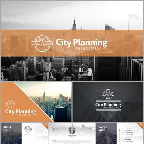 Industrial Chic PPTX Template: for presentations on city planning research, analysis, trends