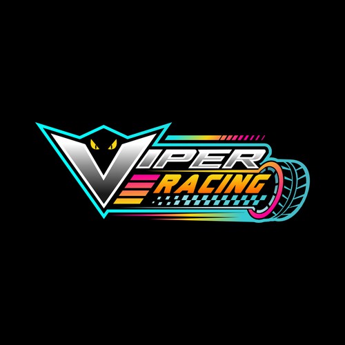Viper racing logo all design vector style