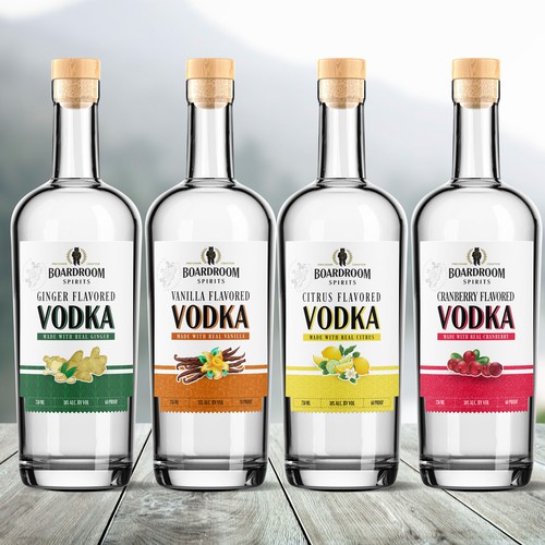 New design for Boardroom Vodka labels