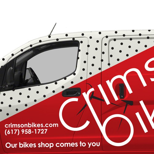 Car wrap for cycle shop