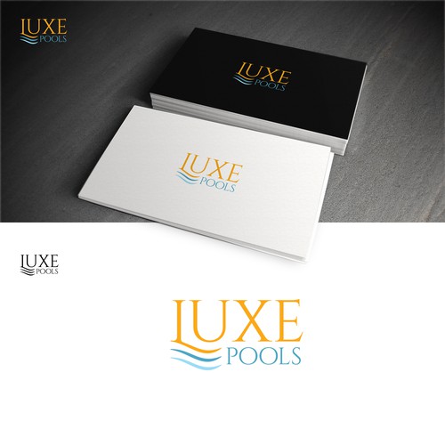 Create a luxury logo for Luxury Pool Company