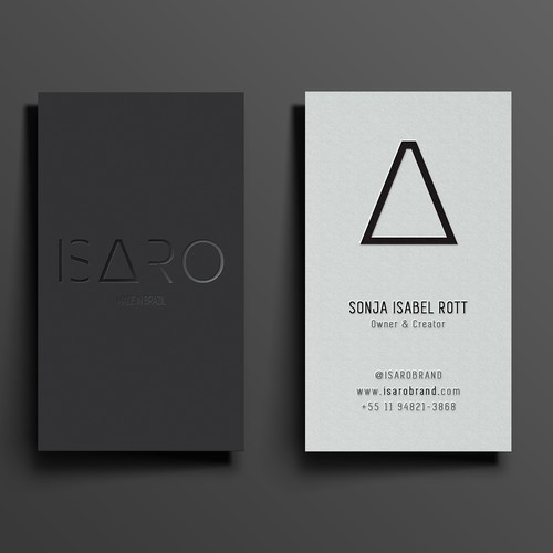 Business card design with spot foil