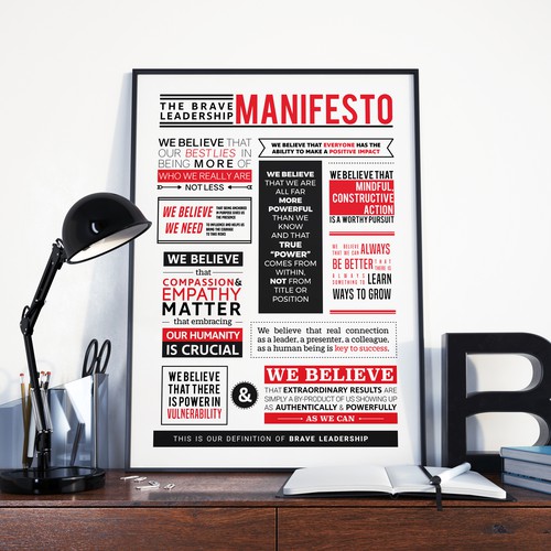 Turn a Manifesto into a gorgeous visual to display.