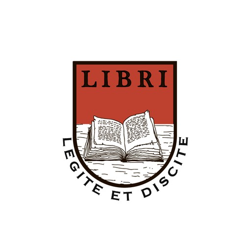 Crest Logo with Open Book.