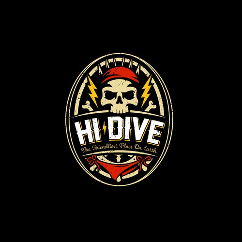 Skull and pirate concept for Hi-Dive Bar