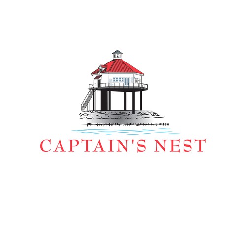 Design a logo for unique AIRBNB on the River - Captain's Nest!