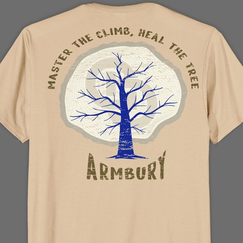 design for shirt in the sport climbing/ arborist industry