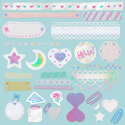 Collage Stamp Set for Stylish Photo Editing App