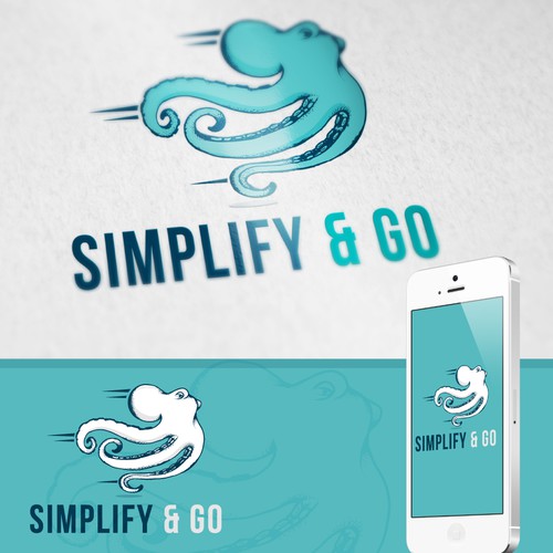Create a simple yet energetic logo using an Octopus!