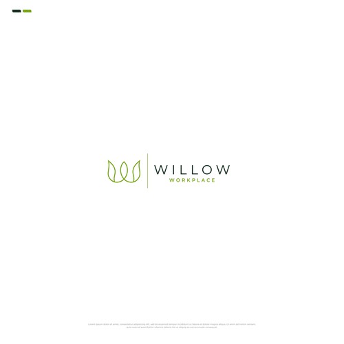 Letter W + Leaf for Willow Workplace