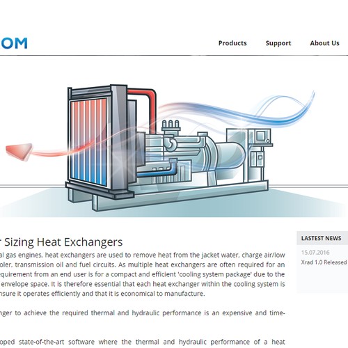 Cooling system and Generator Line Illustration for Heatrom