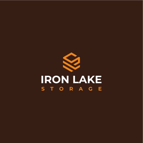 Cubical logo for self-storage units: Iron Lake Storage