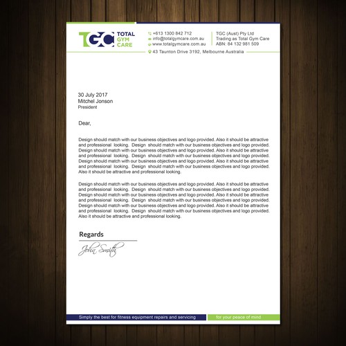 Letterhead design