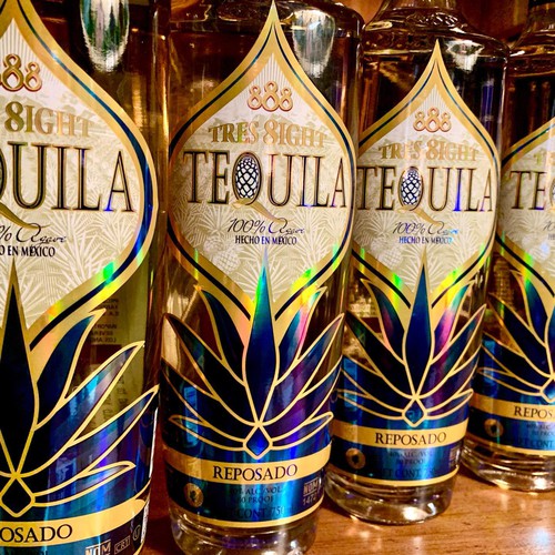 888 Tres Ochos Tequila Label