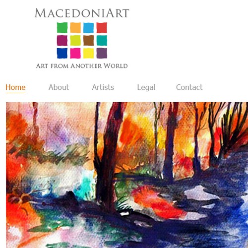 Site concept and page design for European art site