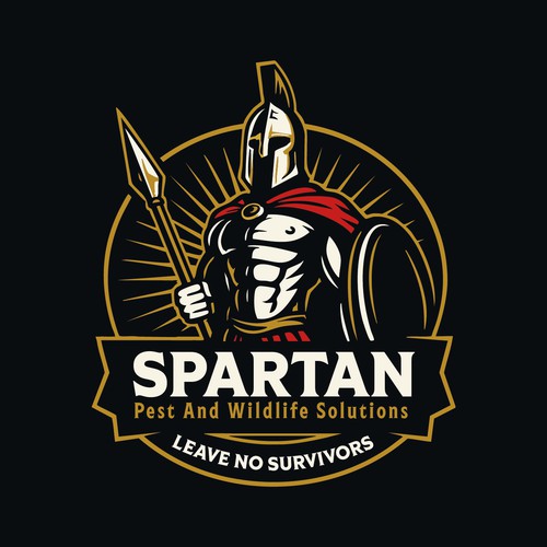 Spartanischer Krieger-Emblem für Schädlings- & Wildtierbekämpfung