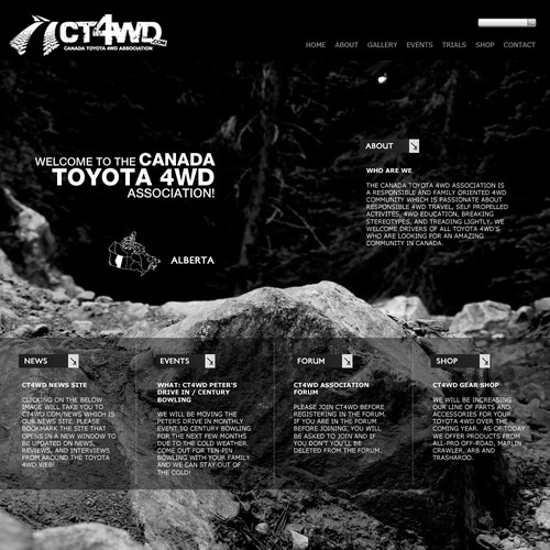 Canada Toyota 4WD Association needs a new website design
