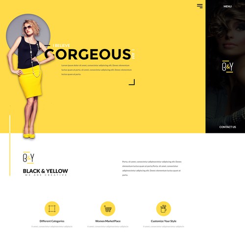Black & Yellow Fashion Logo and website