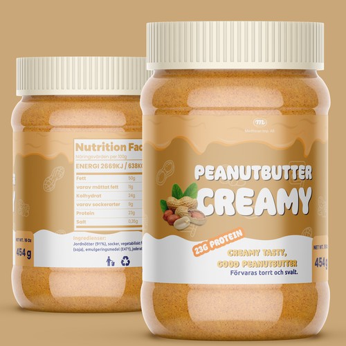 Label Design for peanutbutter brand