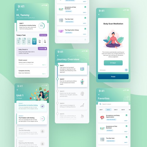 App design to create a healthier relationship with food