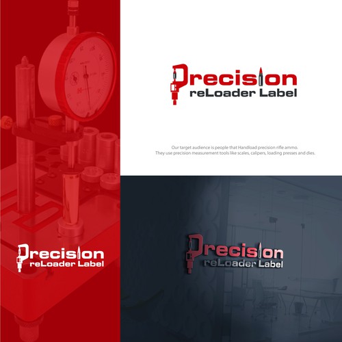 Strong and bold logo concept for Precision reLoader Label.