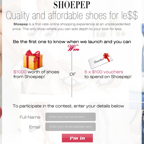 landing page for Shoepep