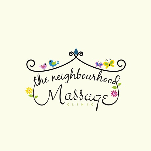 Warm, Welcoming, and Professional Logo for Neighbourhood MassageClinic