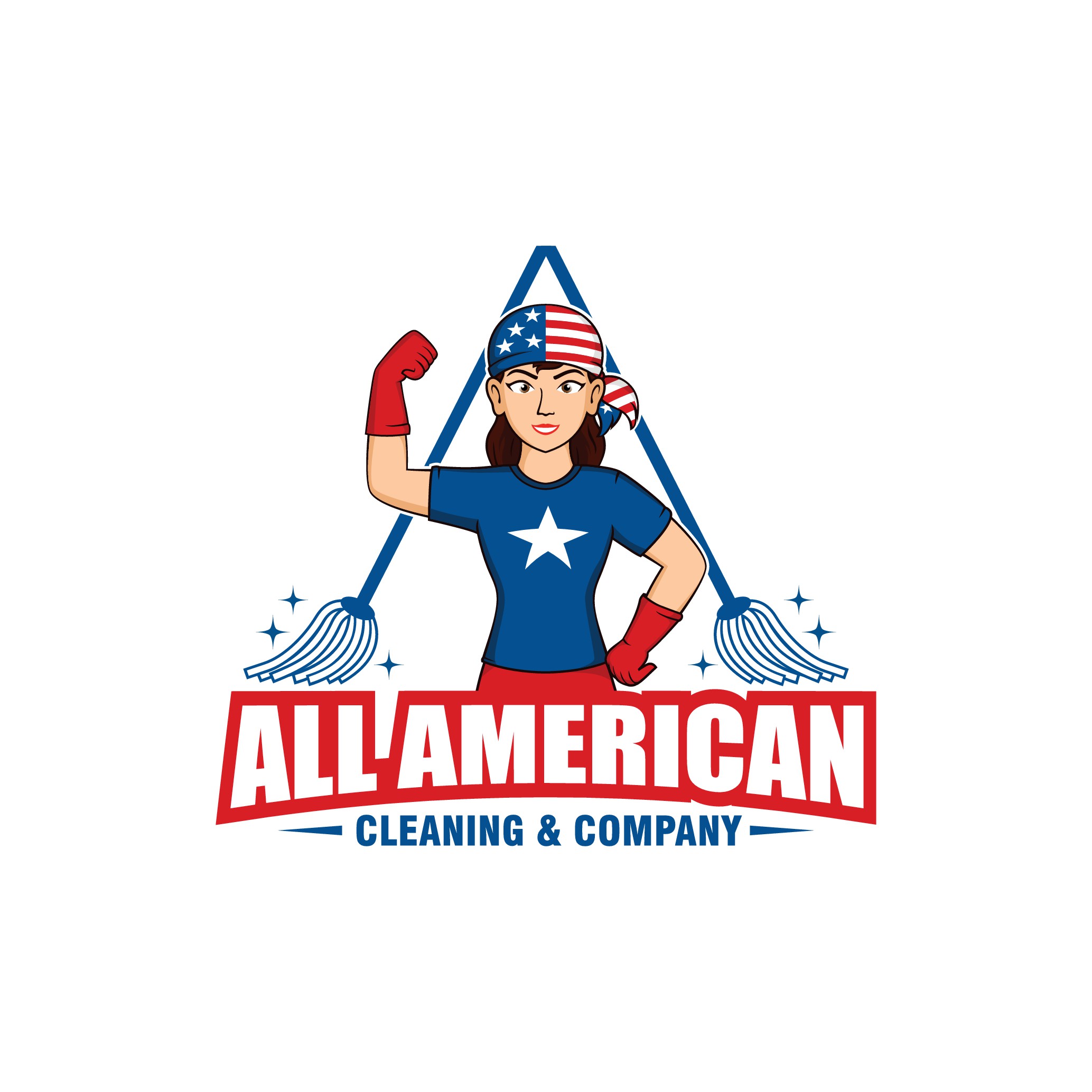 New & improved logo needed for our company relaunch! All American Cleaning & Company.