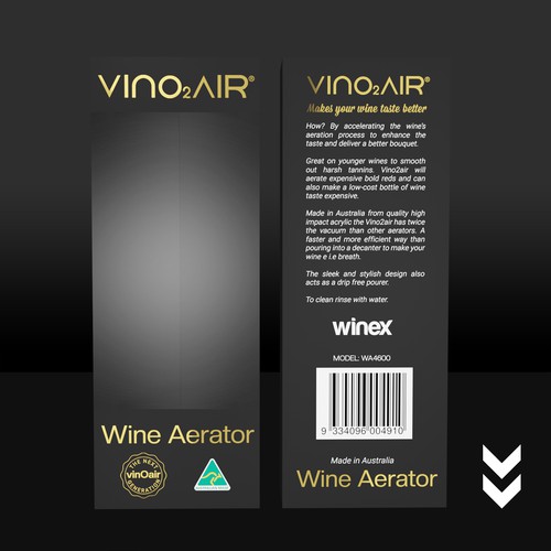 Packing for Wine Aerator.