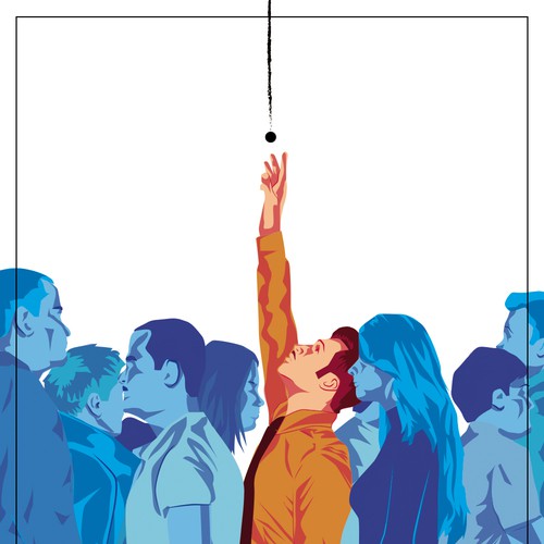 Illustration to communicate theme of information elicitation for mag front cover