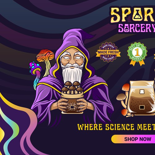 Spore Sorcery Website Banner Design