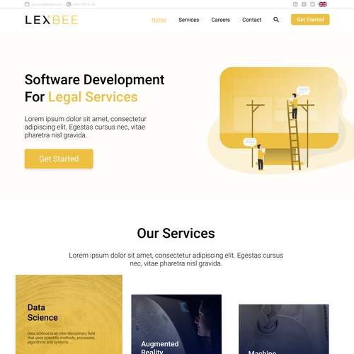 Landing page concept design for IT service company