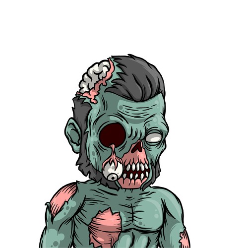 Zombie character design.