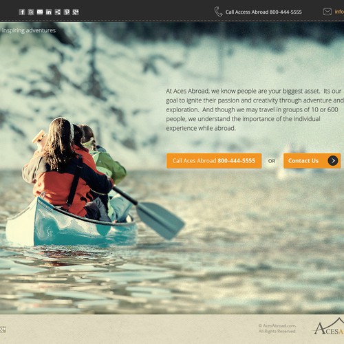 Website design for Aces Abroad