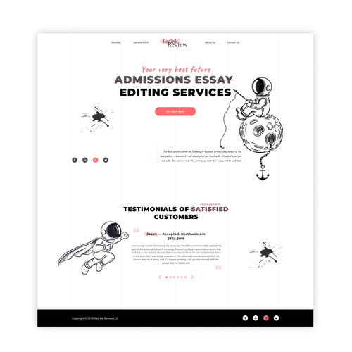 Creative website for essay editing company!