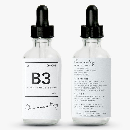 Chemistry inspired beauty label