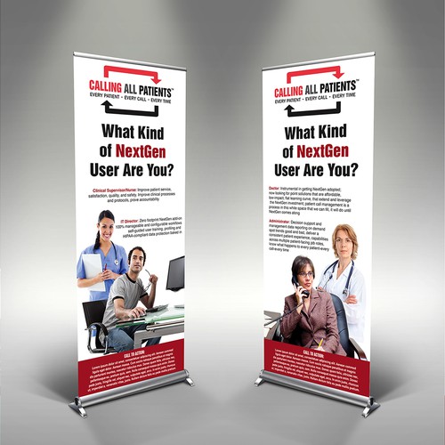 Trade Show Banner for 'Calling All Patients' Software